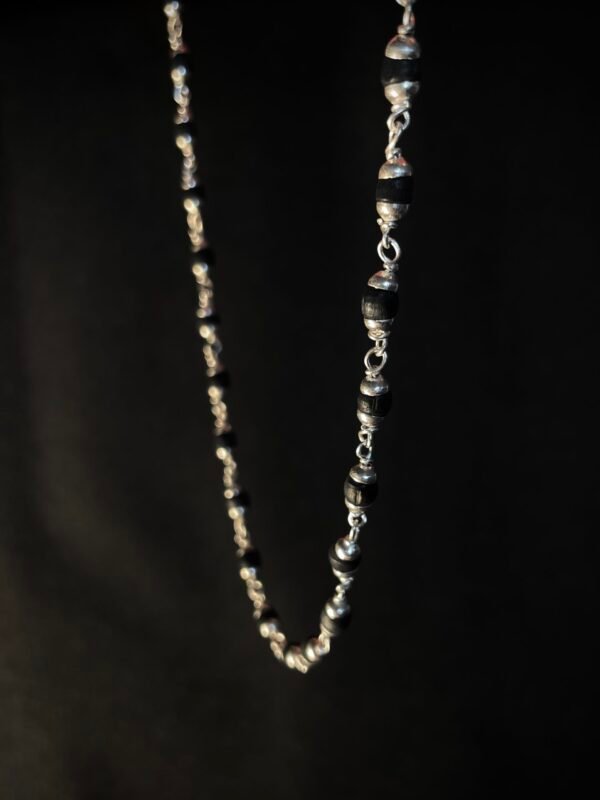 Tulasi Mala Silver Dark